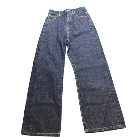 Adam Et Rope Womens Dark Wash Wide Leg Flare Jeans Size Japanese 34 US 26 - Picture 1 of 8